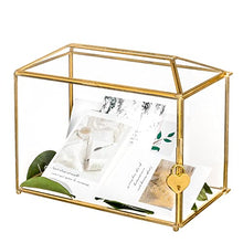 Load image into Gallery viewer, Glass Cards Box with Slot and Lock for Wedding Reception