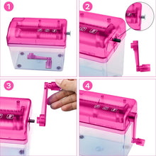 Load image into Gallery viewer, Mini Hand Shredder Portable Paper Shredder Manual Shredder Documents Paper Cutting Tool Home Office Desktop Stationery Red