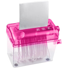 Load image into Gallery viewer, Mini Hand Shredder Portable Paper Shredder Manual Shredder Documents Paper Cutting Tool Home Office Desktop Stationery Red
