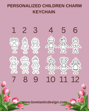 Load image into Gallery viewer, Personalized Children Charm Keychain