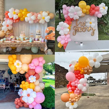 Load image into Gallery viewer, 213pcs Boho Daisy Flower Balloon Garland Arch Kit