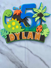 Load image into Gallery viewer, Custom Dinosaurs Cake Topper