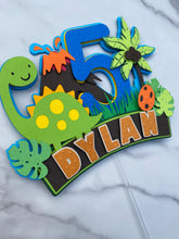 Load image into Gallery viewer, Custom Dinosaurs Cake Topper