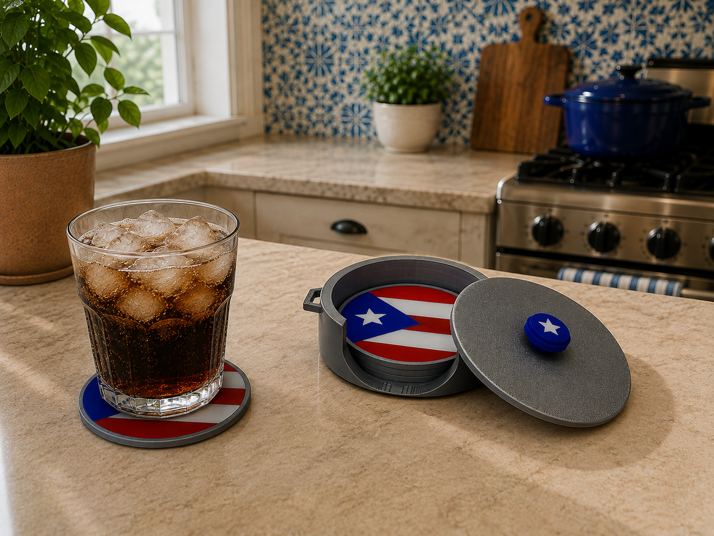 Puerto Rico Caldero Coaster Set