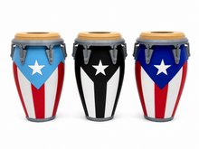 Load image into Gallery viewer, Puerto Rico Conga Can &amp; Bottle Holder 3-in-1 | Blue, Light Blue or Black Flag | 3 Adapters Included + Matching Keychain Opener

