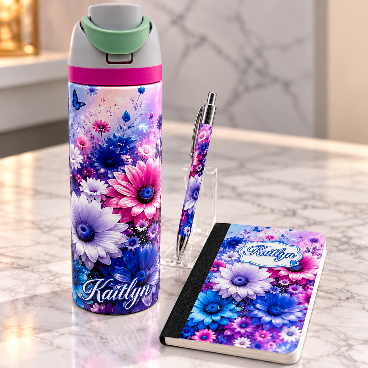 5 SET Personalized 3-Piece Tumbler Gift Set