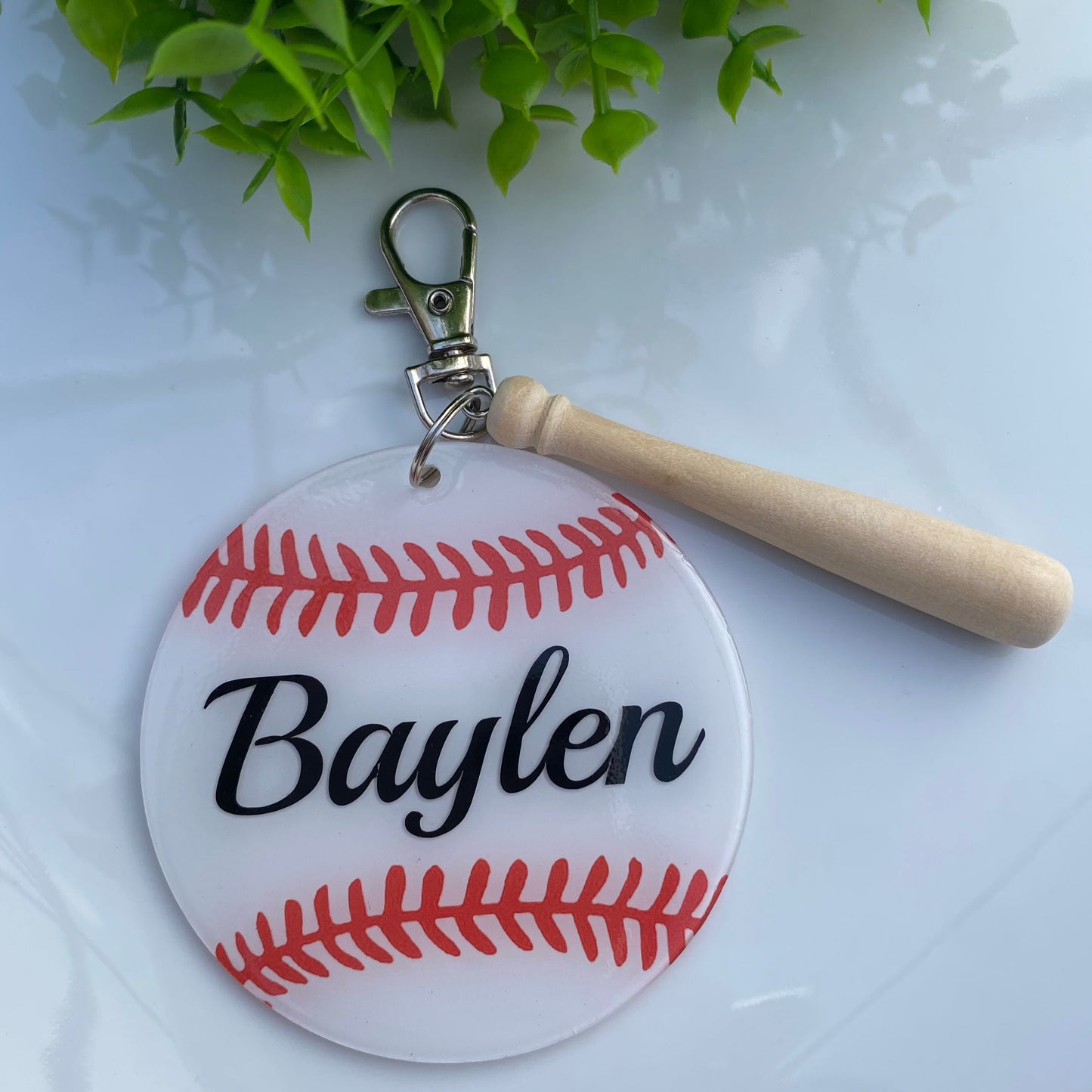 Personalized Baseball Keychain