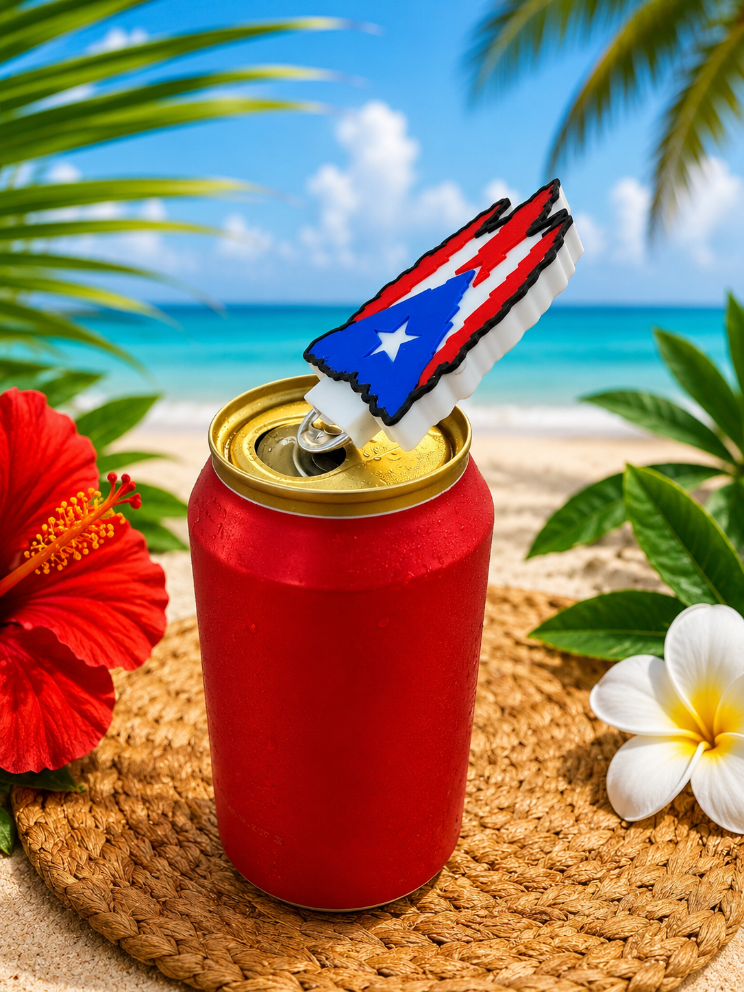 Puerto Rico Map Can Opener Keychain