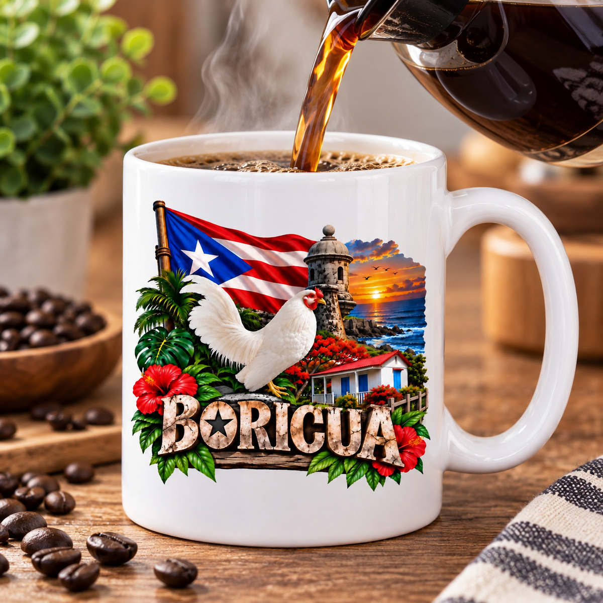 Boricua Puerto Rico Ceramic Coffee Mug