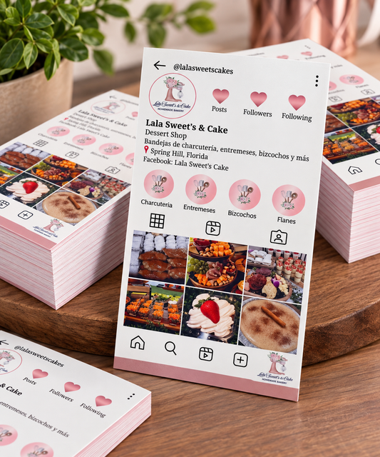 SOCIAL MEDIA STYLE BUSINESS CARDS – CUSTOM PERSONALIZED BUSINESS CARDS