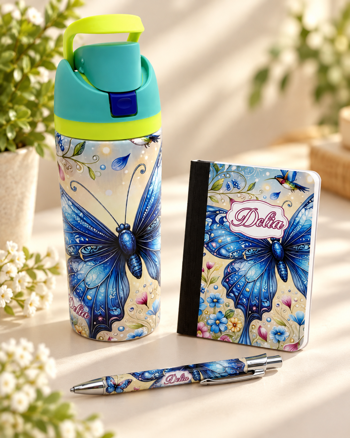 5 SET Personalized 3-Piece Tumbler Gift Set