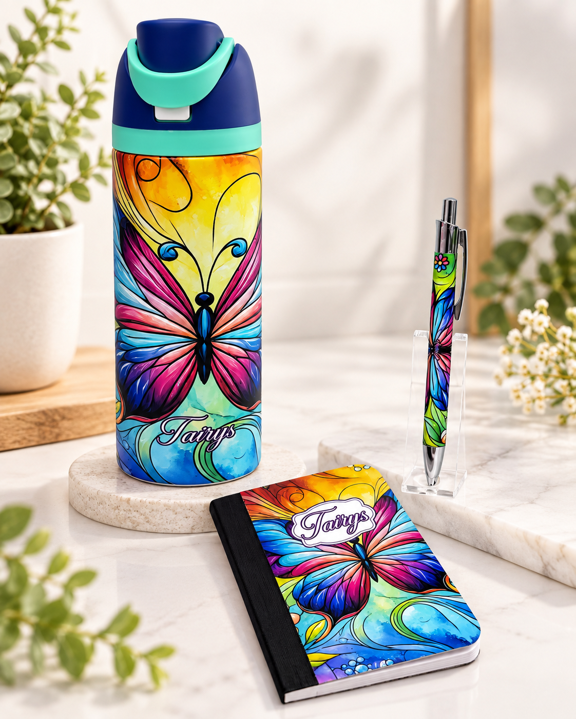 5 SET Personalized 3-Piece Tumbler Gift Set