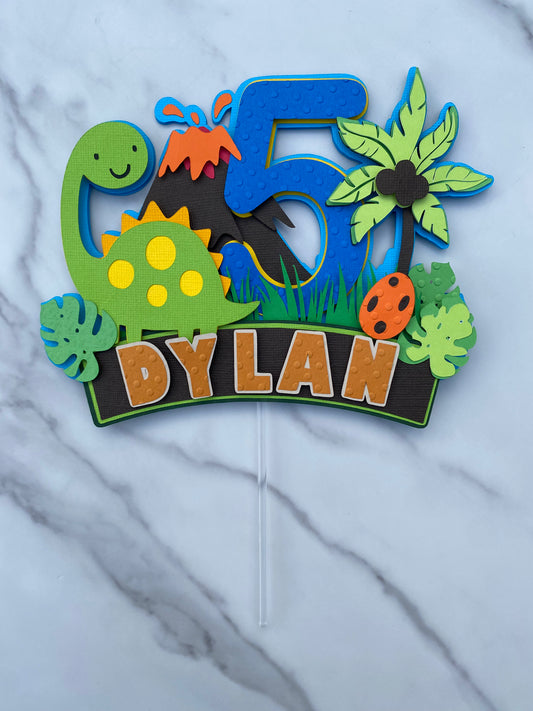 Custom Dinosaurs Cake Topper